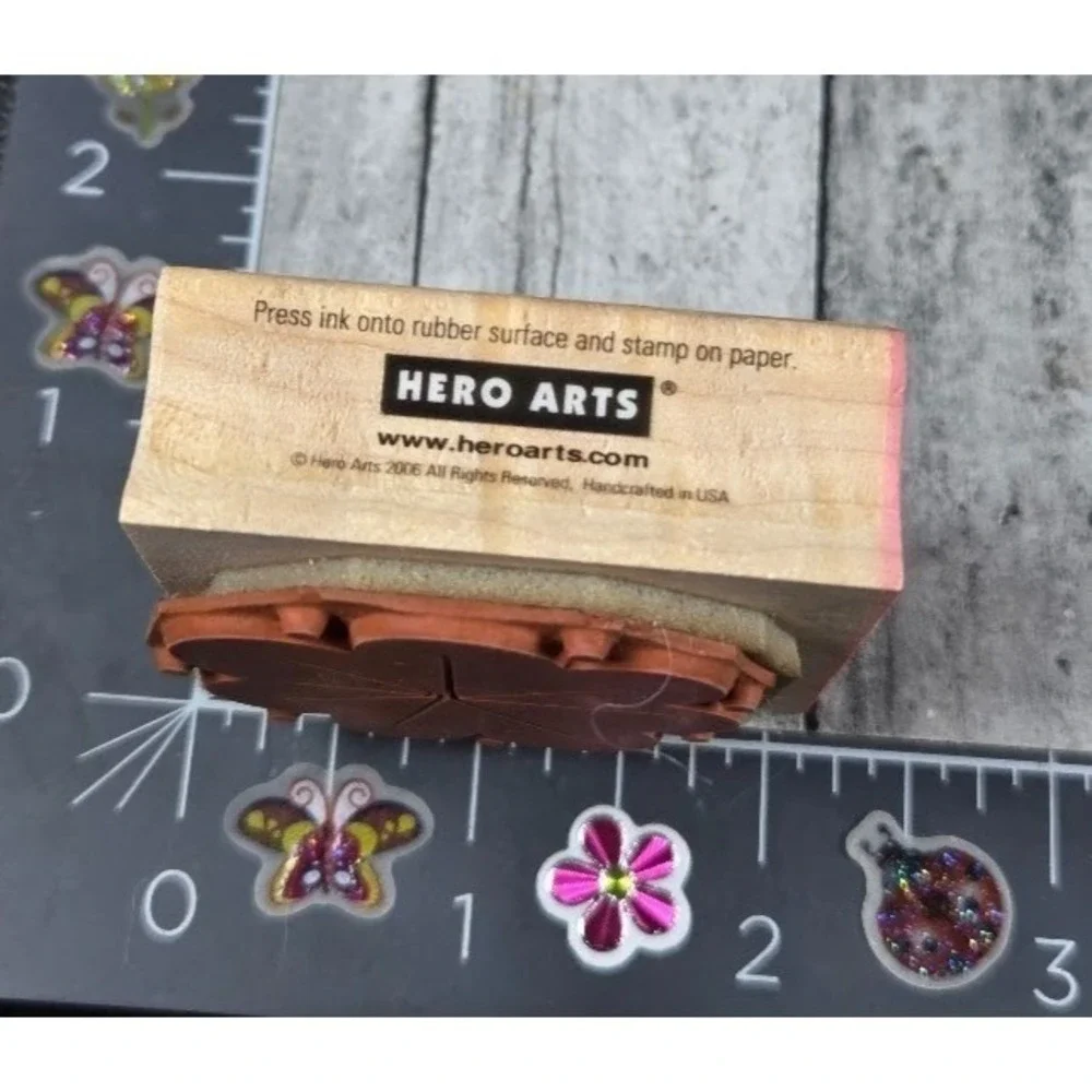 Hero Arts Bold Blossom Flower E2453 Rubber Stamp Wood #P35